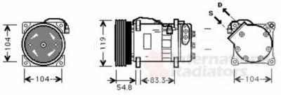 VAN WEZEL 5800k281 -  Компрессор, кондиционер